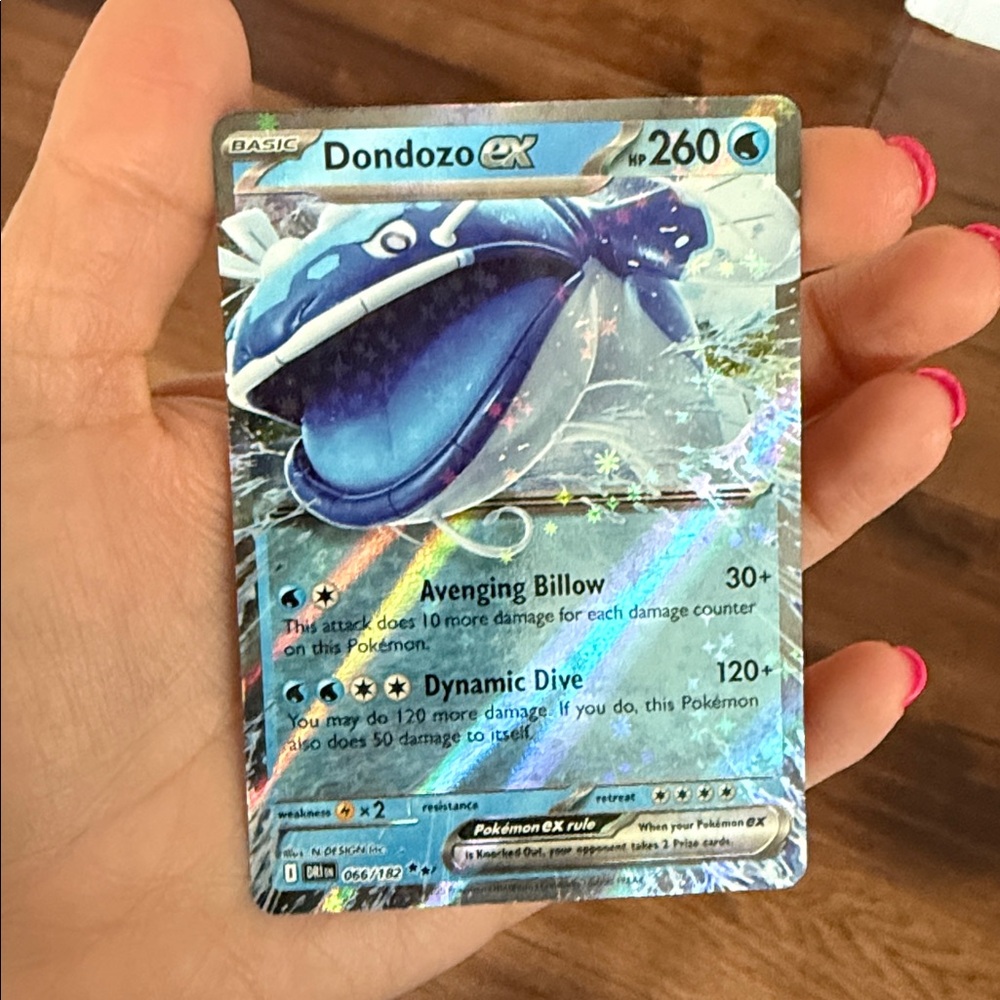 Dondozo EX 066/182 Double Rare Pokemon Card Destined Rivals